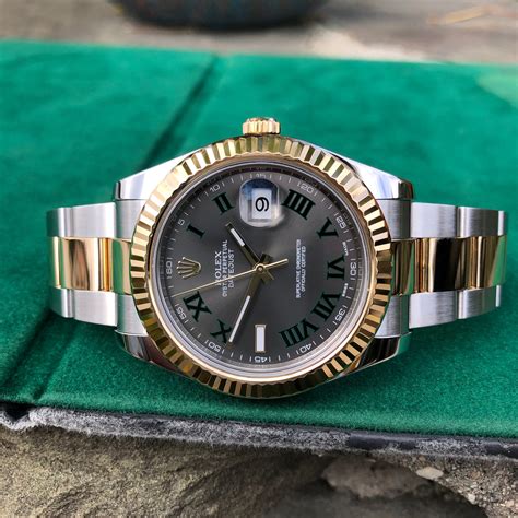 two tone green roman rolex|Rolex datejust 41.